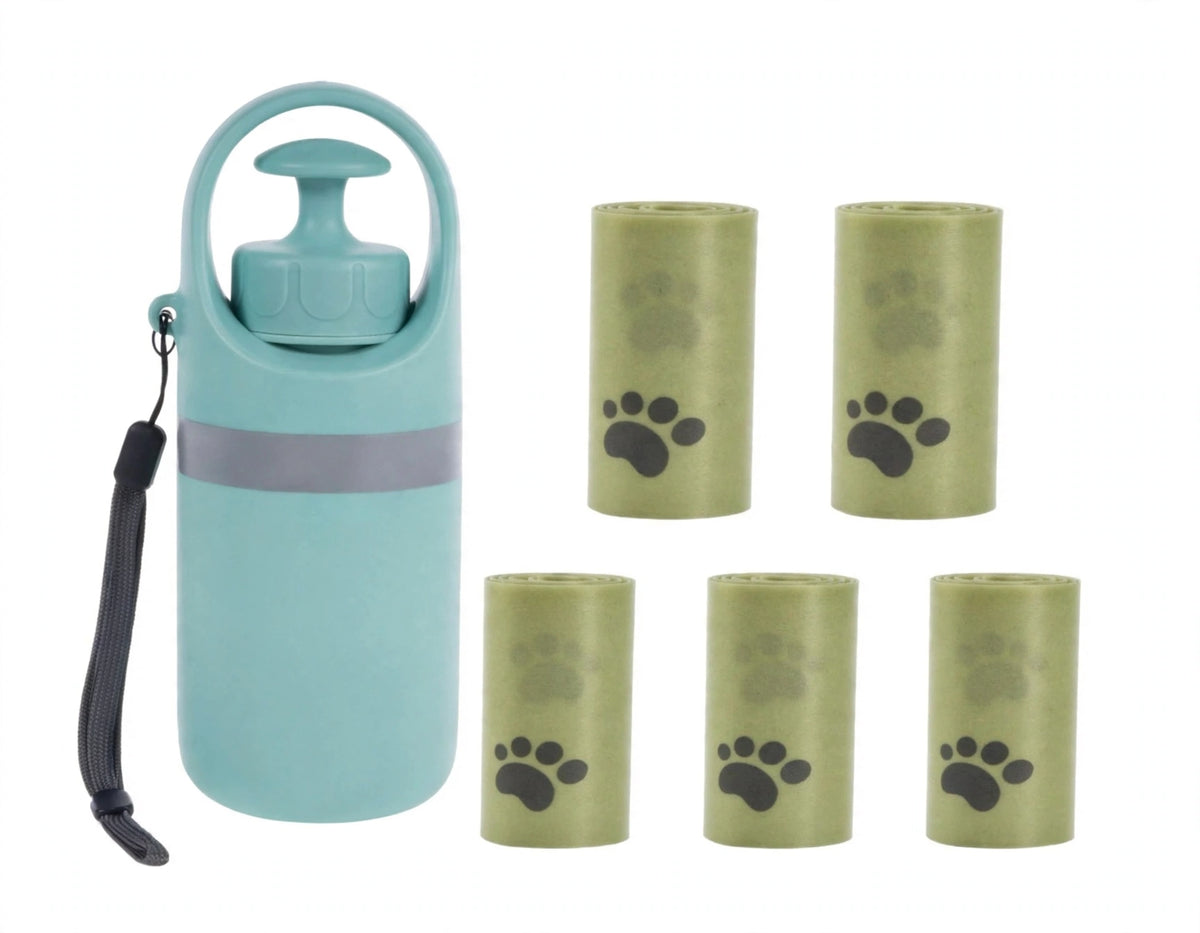 Portable Dog Poop Scooper with Built-In Bag Dispenser