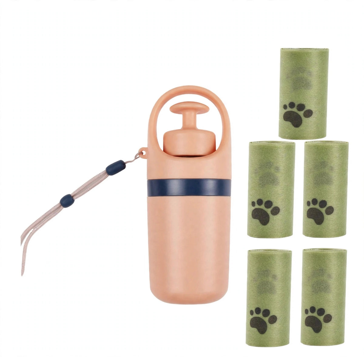 Portable Dog Poop Scooper with Built-In Bag Dispenser